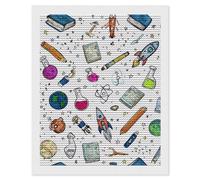 Math's Chemistry Physics Science Formulas Diamond Painting Kits Round Full Drill Cross Stitch Art Pictures for Home Wall Decor 40.6 cmx50.8 cm