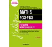 Maths Exercices Incontournables Pcsi-ptsi - 3e Éd. (ebook)