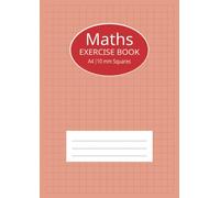 Maths Exercise Book 10 mm Squares: A4 School Notebook (Red)