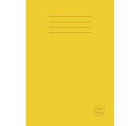 Maths Exercise Book 7mm Squares A5: Squared/Quad/Grid Ruled Paper Notebook School Maths Exercise Books 7mm (0.7cm) for Kids/ Children, 100 Pages A5, 90gsm, Yellow Cover