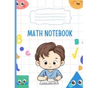 Maths Notebook for Kids: 1/2 Inch Squares Graph Paper for Math Practice: Perfect Math Workbook with Large Squares for School, Homework, and Creative Learning - 121 Pages