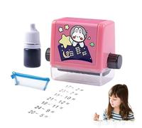 Maths Roller Stamp,Math Stamp Roller,Rollers Digital Stamps,Addition Subtraction Multiplication Division Math Learning Stampses,Math Practice for Preschool & Classroom (Subtraction)