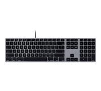 Matias Aluminum Erweiterte USB Tastatur DT. para Mac OS Space Grey