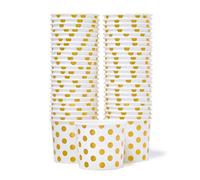 MATICAN Vasos de papel para helado - 50 cuencos desechables de postre de 11 onzas para alimentos calientes o fríos, suministros de fiesta de 11 onzas, tazas de dulces para Sundae, yogur congelado