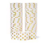 MATICAN Vasos de papel para helado - 50 cuencos desechables de postre de 5.5 onzas para alimentos fríos o calientes