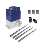 MATISMO Motor puerta corredera AMC2000 - Hasta 2000 Kg, 4 metros cremallera de acero, central y tres mandos incluidos.