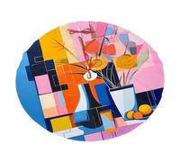 Matisse Style - Falda de árbol de Navidad de felpa con estampado de pinturas abstractas de 30 pulgadas, decoración festiva, mejora el ambiente de fiesta de Navidad y Año Nuevo