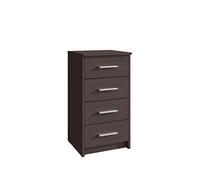 MATKAM Cajonera Bodo 4S con Cuatro cajones, h/h 75 x 40 x 35 cm, Tiradores con Aspecto metálico, guías metálicas (wengé)