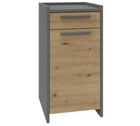 MATKAM Cómoda ALTIVO 1D1SN 70,4 x 36 x 35,6 cm, 1 puerta y 1 cajón plano (antracita gris roble artificial)