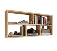 MATKAM Estante Colgante TEO de Aspecto Moderno, Ancho 113,6 x Alto 50 x Fondo 25cm, Estante de Pared Disponible en Varios diseños, para Estudio, salón, Dormitorio o habitación Juvenil (Roble Sonoma)