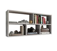 MATKAM Estante Colgante TEO de Aspecto Moderno, Ancho 113,6 x Alto 50 x Fondo 25cm, Estante de Pared Disponible en Varios diseños, para Estudio, salón, Dormitorio o habitación Juvenil (hormigón)