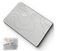 Matmend Bath Mat, Absorbent Diatomaceous Earth Stone Mats, Diatomaceous Earth Shower Stone Bath Mat, Non-Slip, Quick Drying, for Bathroom Floor (White,23.6 * 35.4in)