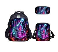 MATMO Monster Dinosaur - Juego de mochila para niños, bolsa de hombro, estuche para lápices (juego de mochila 25-7)