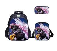 MATMO Monster Dinosaur - Juego de mochila para niños, bolsa de hombro, estuche para lápices (juego de mochila 25-10)