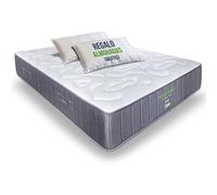 Matnature Naturfresh 140x180 - Colchón Viscoelástico con Muelles Ensacados | Altura 22 cm | Máximo Confort | Transpirable, Antiácaros, Ergonómico, Firmeza Media-Alta | 2 Almohadas de Regalo