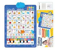 Matoebyr Gráfico De Alfabeto Electrónico, Cartel De Aprendizaje Interactivo con Canciones, Abecedario, Números, Palabras De Animales Y Piano To.no, To.ca para Aprender, para Niños De 1 A 6 Años