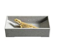 Matoebyr Plato De Agua para Tortugas Y Reptiles,Piscina De Baño Antideslizante para Reptiles - Piscina de Baño para - para Lagartos Serpientes Hábitat De Mascotas Terrario Acuario