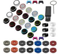 MatoSan® Juego de accesorios para mando de 42 piezas - Thumbstick tapas, anillos y asistencia aim - mejor agarre, protección y precisión - Compatible con los mandos comunes