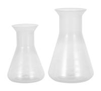 Matraz Cónico de Laboratorio 100ml 50ml de Plástico 2 Piezas | Graduación Precisa, Reutilizable y Ligera, para Investigación de Campo y Entornos Científicos, Resistente a Químicos