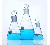 Matraz cónico de vidrio silicato | 50-1000 ml, tapones de anillo 19/24/29, destilación por calentamiento de laboratorio(50ml N0.19)