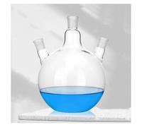 Matraz de fondo plano 3000 ml, matraz inclinado tres bocas, vidrio borosilicato alto Equipamiento de laboratorio