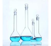 Matraz de laboratorio, 2 piezas/paquete de matraces volumétricos de vidrio transparente/marrón for medición de laboratorio(250mL 2 pieces)