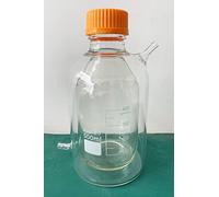 Matraz de reacción de doble capa de vidrio con alto contenido de borosilicato: 250 ml a 10000 ml con tapa de rosca GL45 for uso en laboratorio(500ml)