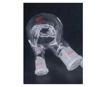 Matraz de vidrio laboratorio fondo redondo 2 bocas con unión central/ramificada, 10/25/50/100/150/250 ml, n.° 14. 19. 24 y 29 Equipamiento de laboratorio