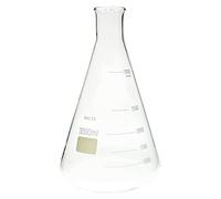 Matraz Erlenmeyer de vidrio de borosilicato de boca ancha - 50 ml a 5000 ml 1 unidad(3000ml)