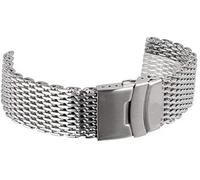 Matretería plateada 18 mm/20 mm/22 mm/24 mm Band de acero inoxidable Mole de tiburón Reloj Correa de la correa de la correa de la correa de la correa para la correa de la correa