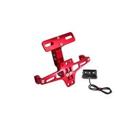 Matrícula De Motocicleta para Kawasaki Z750 Z800 con Luz LED Soporte De Matrícula Universal para Motocicleta Portamatriculas De Moto(Red)