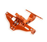 Matricula Moto para VFR 400 700 750 800 1200 FR FH FV FI WI para VTEC Soporte Matrícula Trasera con Luz Eliminador Guardabarros Trasero(Orange)