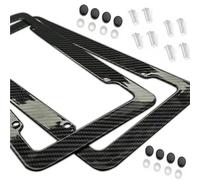 Matrícula para Motocicleta Marco para Matrícula Universal 30x15CM, 1/2 Piezas, Soporte Marco para Matrícula Plástico con Patrón Carbono con Kits Tornillos Estándar para Fender Eliminator(2set)