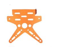 Matrícula para Motocicleta Soporte Universal Aleación para Matrícula Motocicleta, Soporte Montaje, Cubierta Placa Número Registro Ajustada Aluminio para Fender Eliminator(Orange)