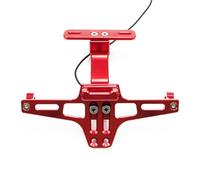 Matrícula para Motocicleta Soporte Universal para Matrícula De Motocicleta, con Luz LED, para MT01, MT03, para MT07, MT10, para YZF R3 para Fender Eliminator(Red-with LED)