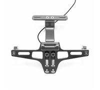 Matrícula para Motocicleta Soporte Universal para Matrícula De Motocicleta, con Luz LED, para Suzuki GS 500 SV 650, para GSXR 1000 para Fender Eliminator(Grey-with LED)