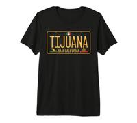 Matrícula Tijuana México Baja Frontera Tijuanense TJ Camiseta Premium