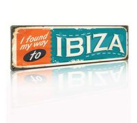 Matricula Vintage Decorativa en Aluminio o PVC - I Found My Way To Ibiza. 45cm x 15cm (PVC 5mm)