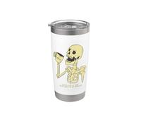 Matrimonio Divertido Decir Café Y Mi Esposa Hombres Mujeres Calavera Vaso térmico de acero inoxidable de doble pared