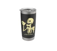 Matrimonio Divertido Decir Café Y Mi Esposa Hombres Mujeres Calavera Vaso térmico de acero inoxidable de doble pared