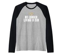 Matrimonio Divertido Pareja de Bodas ya no Vive en Pecado Camiseta Manga Raglan