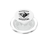 Matrimonio La Mejor Aventura Pareja de montaña PopSockets PopGrip para MagSafe
