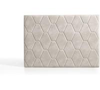 Matris Cabecero ágata para cama de 110 de tela blanco roto 115x115x8