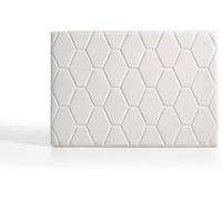 Matris Cabecero ágata para cama de 90 de polipiel blanco roto 115x115x8