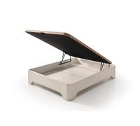 Matris - Canapé Abatible Elevado con Patas Elegance, Arcón Gran Capacidad, Base Transpirable 3D, Apertura Hidráulica, Estructura Reforzada, Varios Tamaños y Colores - con Montaje