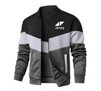 MATRIXX Chaqueta de primavera hombre Para Av-icii, Cortavientos y transpirable al máximo, ideal para el uso diario, excursiones y temporada media, ciudad(Black,S)