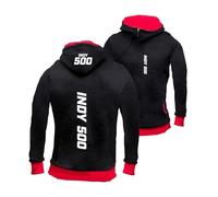 MATRIXX Sudadera cremallera hombre Para In.di.an.ap.ol.is 500, No se deforma al lavar, gimnasio y actividades aire libre, bricolaje(Red,XL)