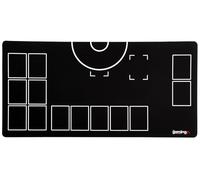 Matriz de juego Pokémon Tapete de batalla blanco y negro para un solo jugador, 28.35 x 14.15 pulgadas, base de goma roja