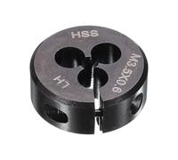 Matriz de roscado redondo M3,5 x 0,6, rosca métrica, 1" de diámetro exterior, ajustable, mano izquierda, de acero de alta velocidad (HSS), matriz de corte de roscas para reparación de roscas.