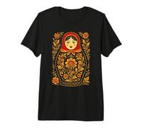 Matryoshka Doll Art - Juego de apilamiento de Madera Ruso Camiseta Premium